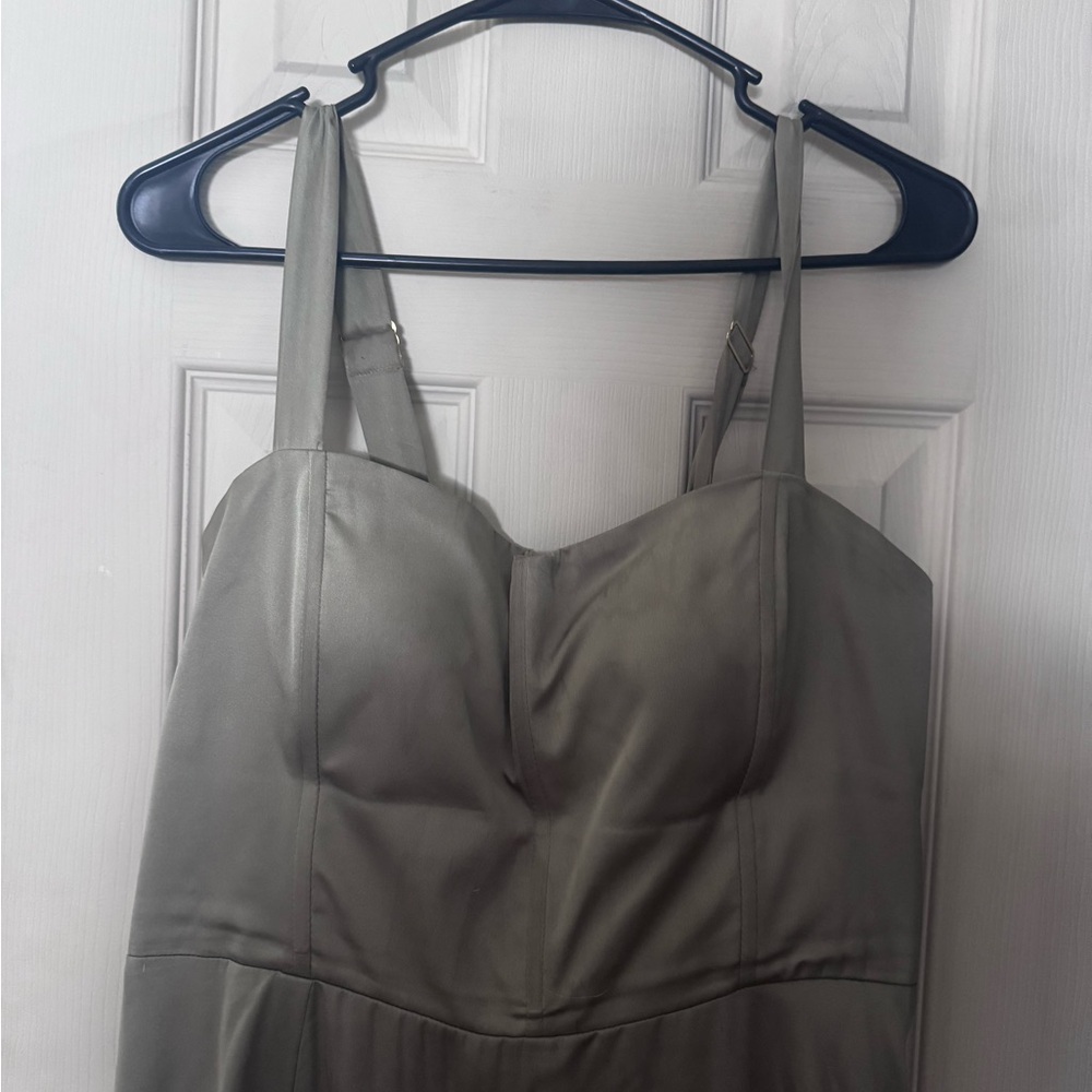 Mumu Clarissa Corset Moss Green Dress